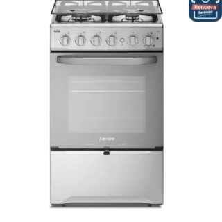 Cocina a Gas 4 Platos Fensa Experience con VaporBake y Triple Llama F 2808 T Inox