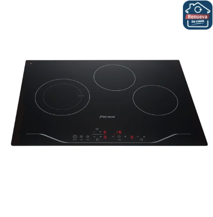 Encimera Eléctrica 3 Platos Fensa Vitrocerámica y Panel Touch FEV 3T Negra