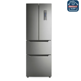 Refrigerador Fensa 320L No Frost 3 Puertas Inverter Cajón SuperFresh DM64S Inox